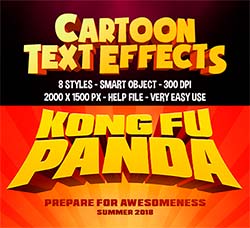 极品PS样式－8个3D卡通字效：3D Cartoon Text Effects Vol.1